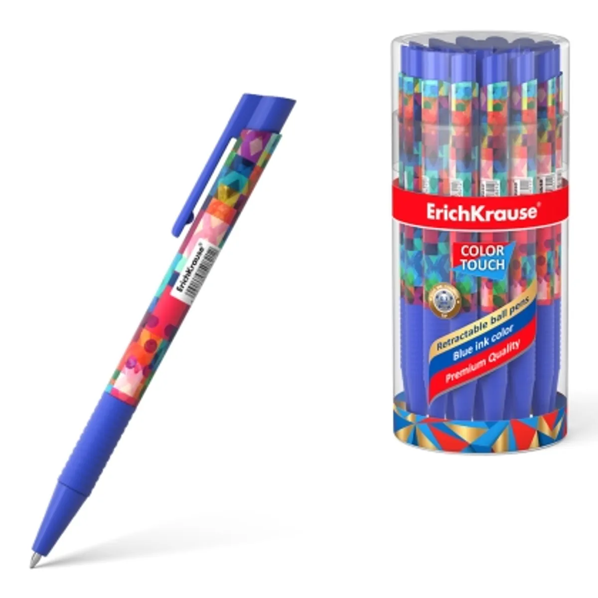 Автоматична химикалка ErichKrause® ColorTouch, Patchwork, 0.7mm, снимка 1