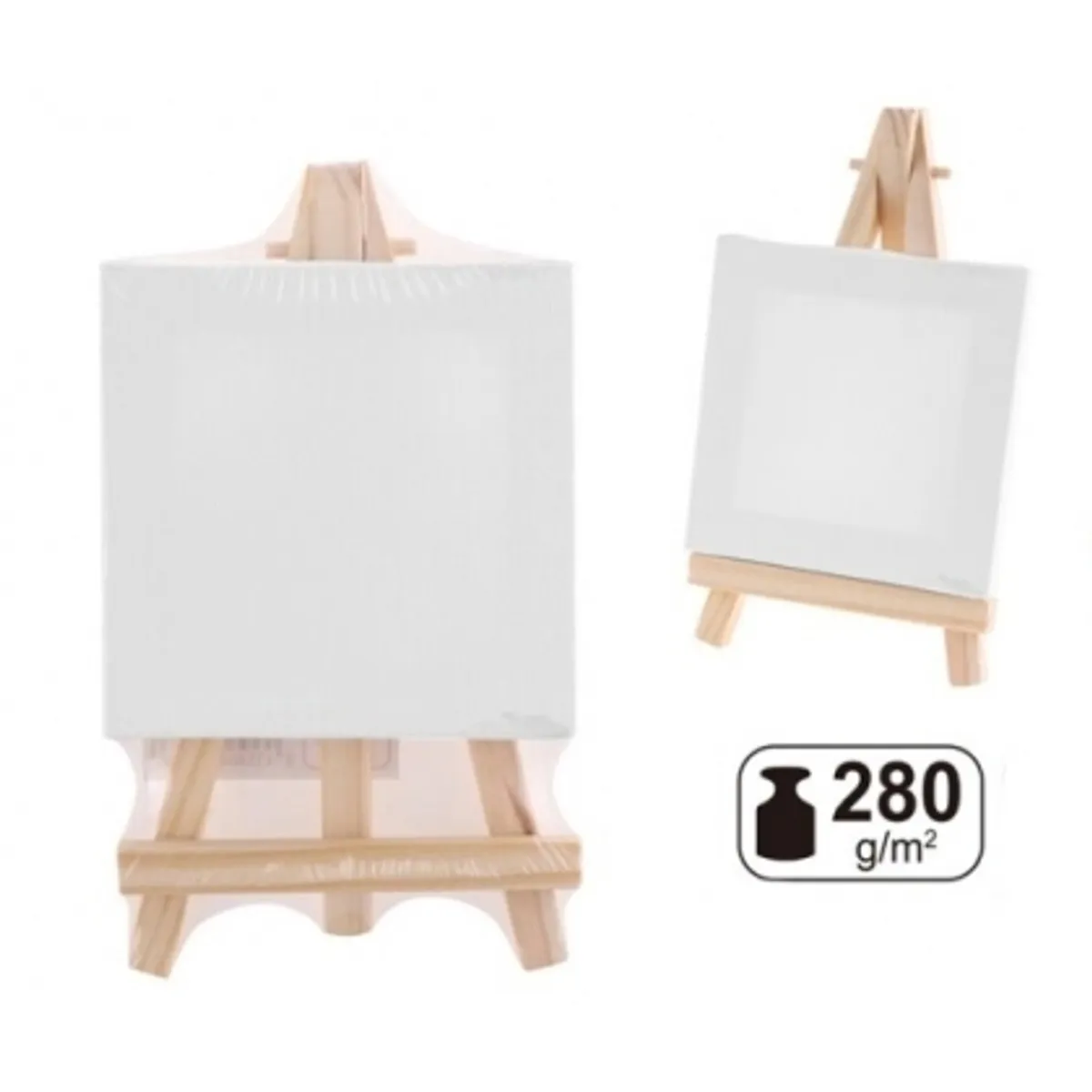 Платно за рисуване MP Artix с рамка 280 g/m², 15х15 см. + статив