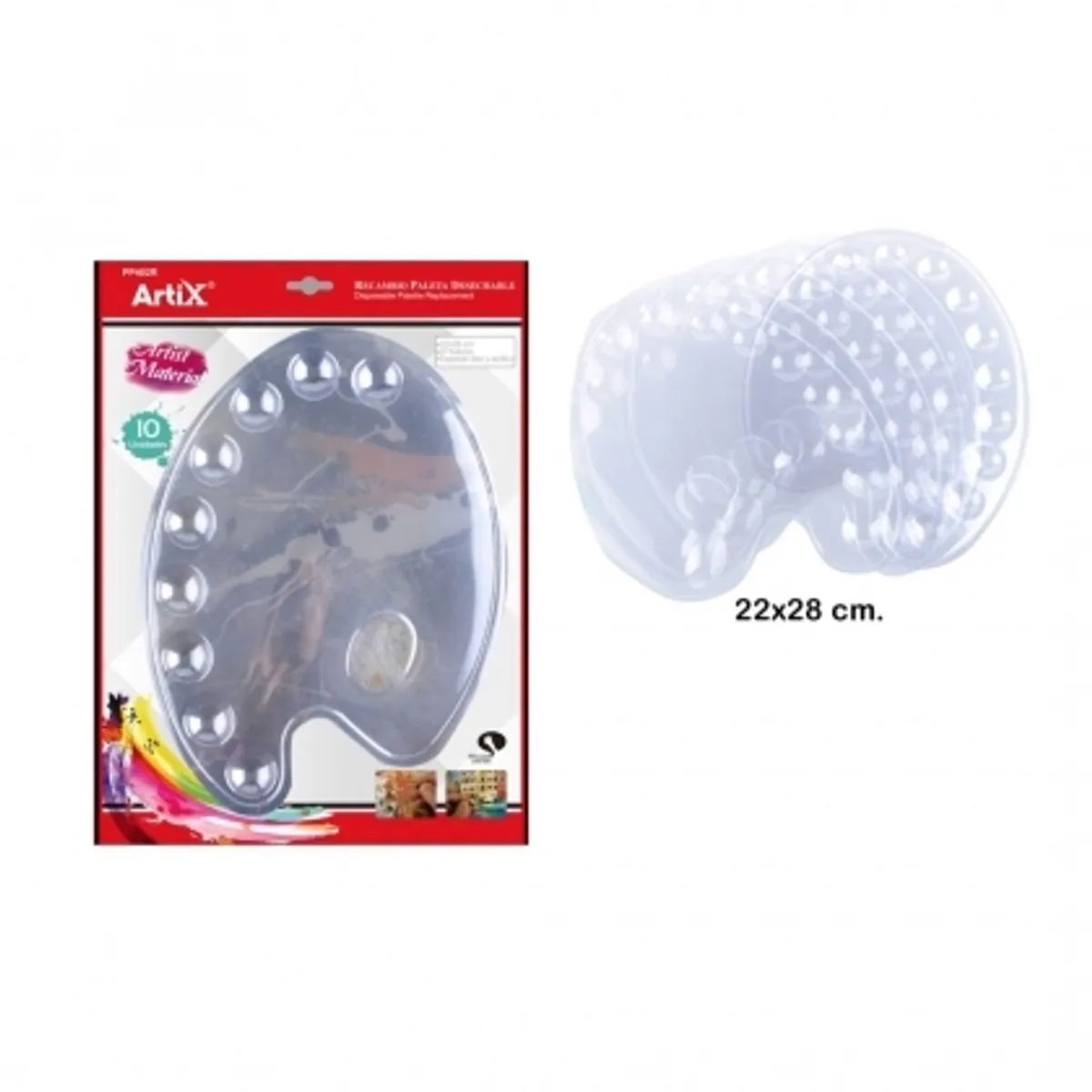 Комплект палитри MP Artix PVC 22 x 28 мм, 10 броя, блистер