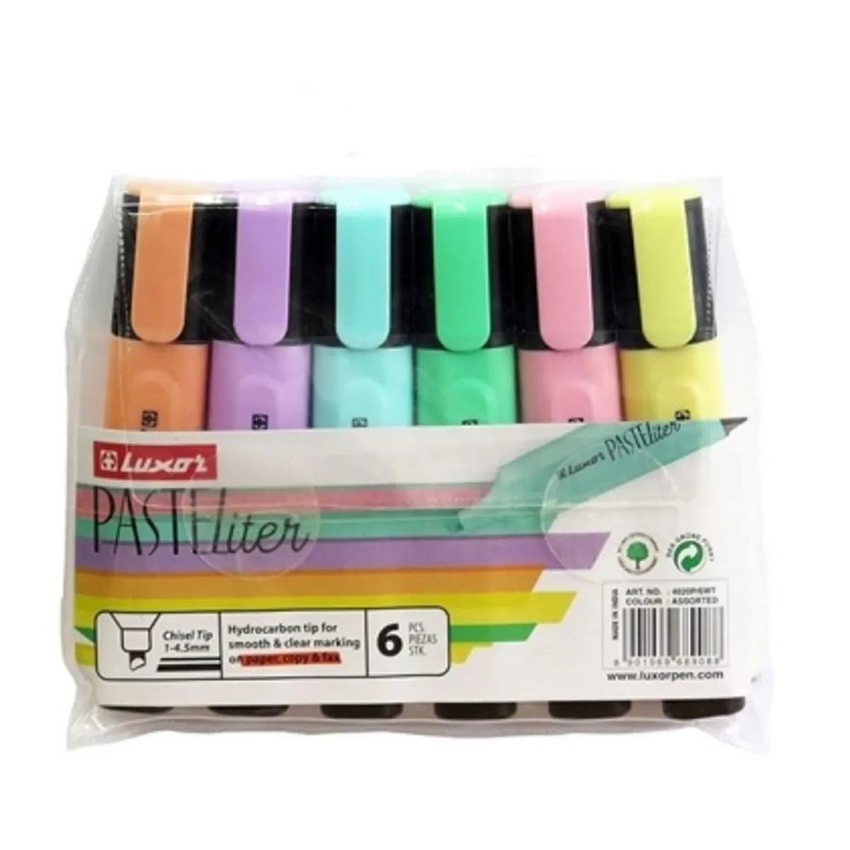 Текст маркер Luxor Pasteliter Highlighter, 6 броя — снимка 1