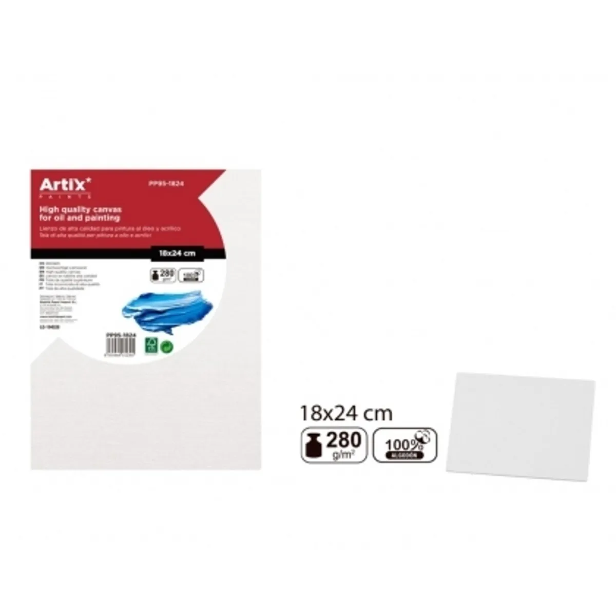 Платно за рисуване MP Artix 280 g/m², 18х24 см.