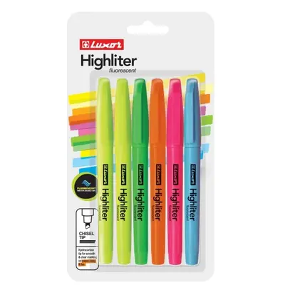 Корица на „Маркер Luxor Fluorescent Highlighter 5 цвята"