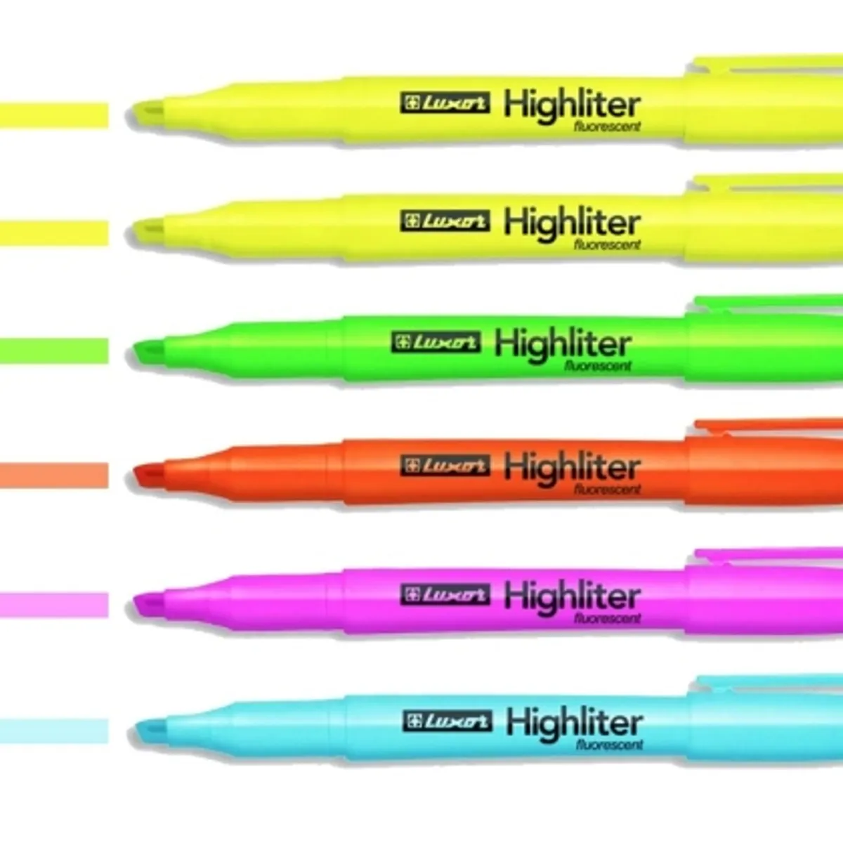 Маркер Luxor Fluorescent Highlighter 5 цвята — снимка 2