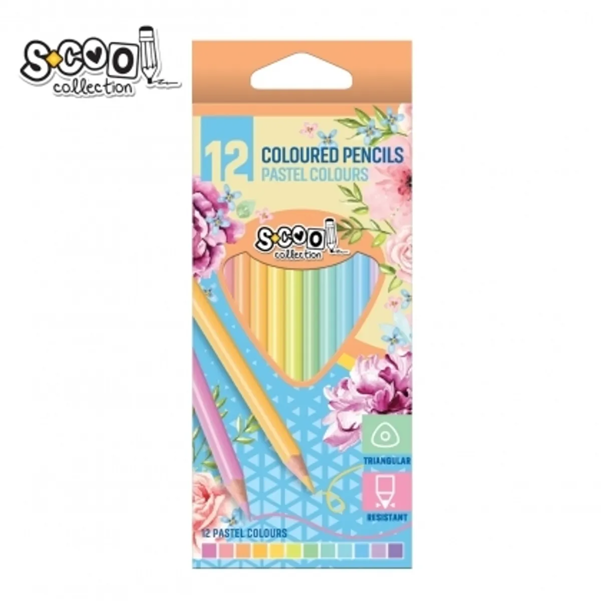 Цветни моливи S-COOL 12 цвята, Pastel — снимка 1