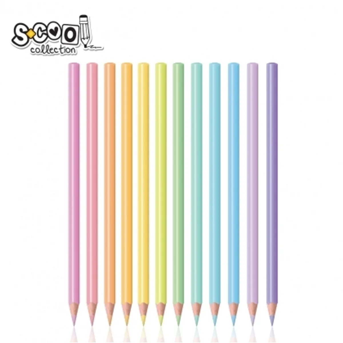 Цветни моливи S-COOL 12 цвята, Pastel — снимка 2
