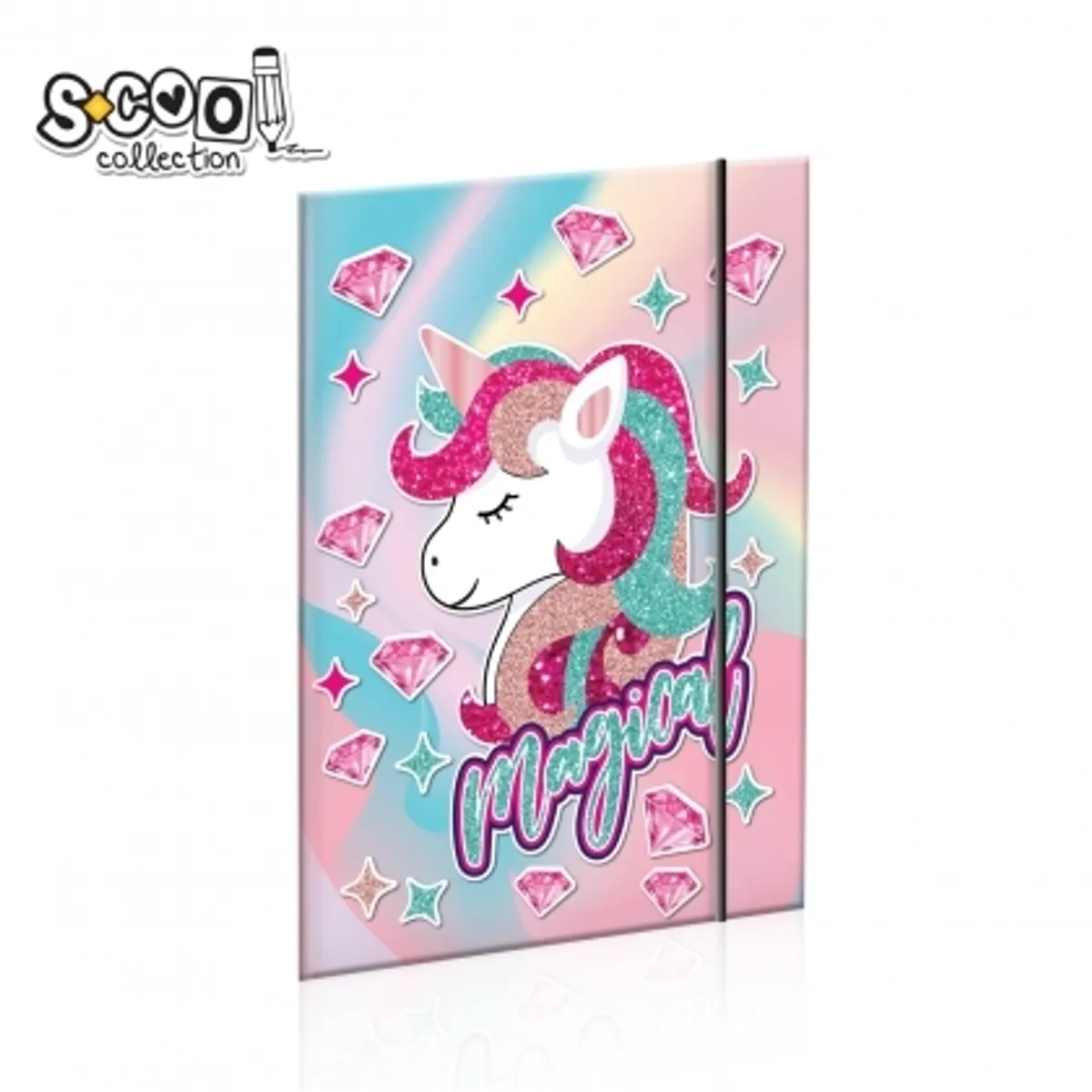 Папка A4 с ластик S-COOL Unicorn