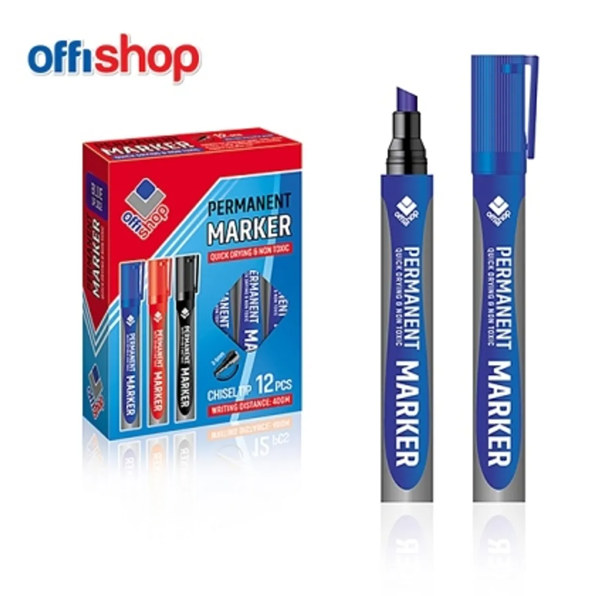 Перманентен маркер OFFISHOP скосен връх, 3-5mm — снимка 3
