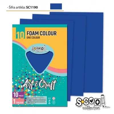 Корица на „Гума пяна EVA S-COOL за декорация, ТЪМНО СИН, А4"