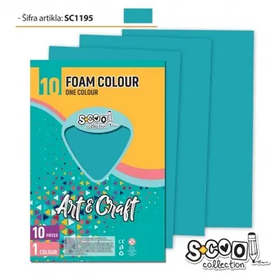 Корица на „Гума пяна EVA S-COOL за декорация, ТЮРКОАЗ, А4"