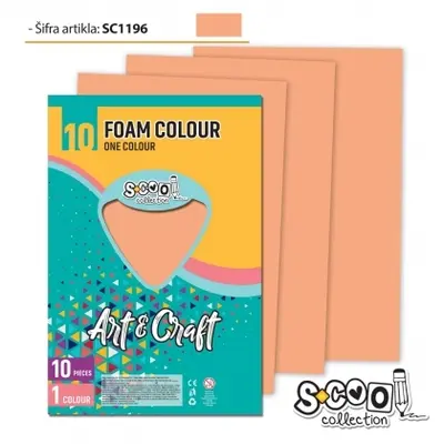 Корица на „Гума пяна EVA S-COOL за декорация, ПРАСКОВА, А4"