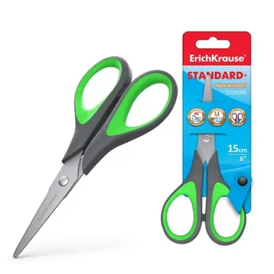 Корица на „Ножица ErichKrause® Standard+, 15 см, асорти (в блистер 1 бр.)“