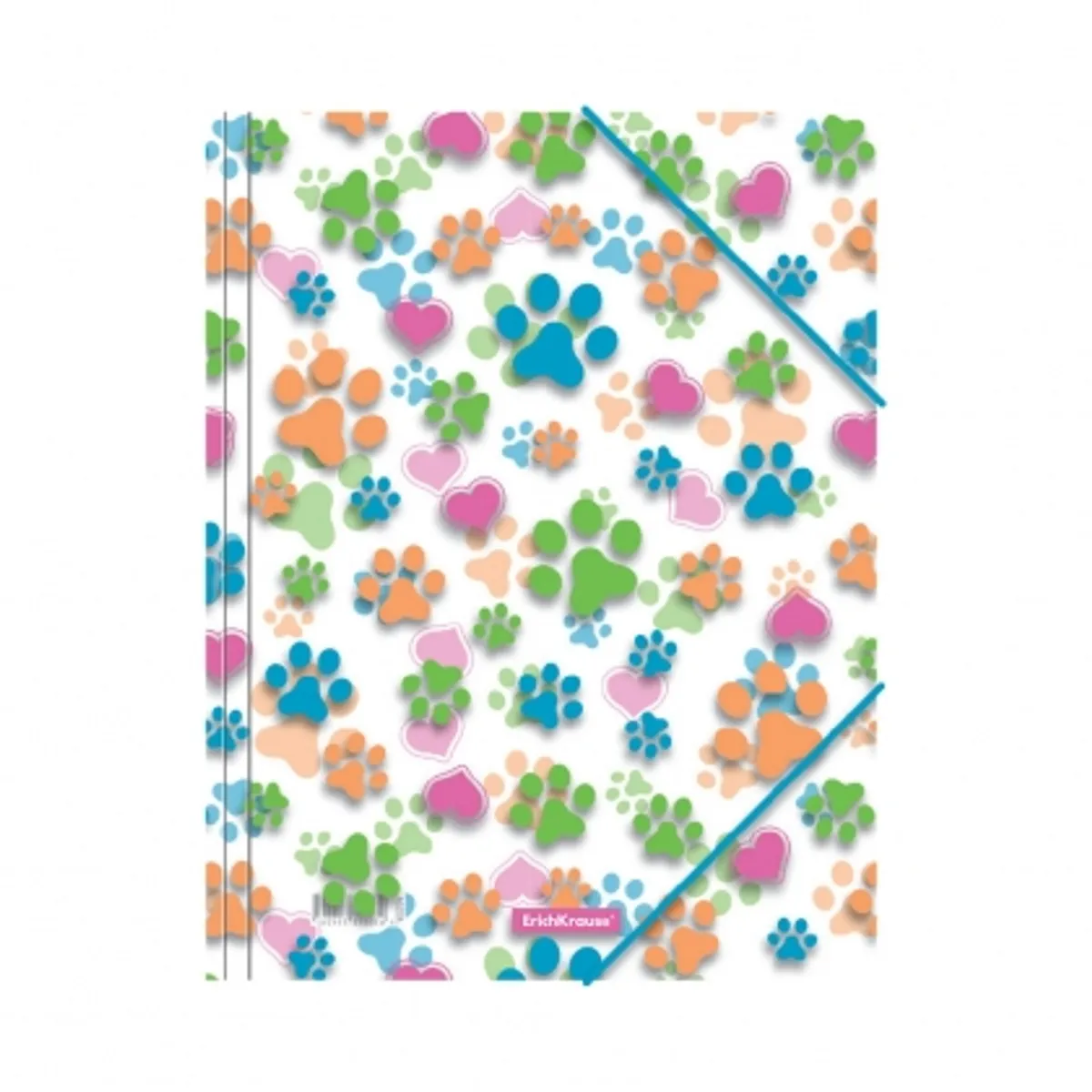 Папка с ластик ErichKrause® Neon Paws A4