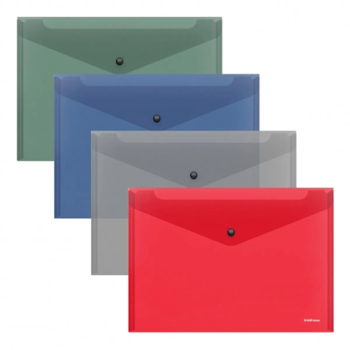 Папка с копче ErichKrause® Glossy Classic B5, 4 цвята микс