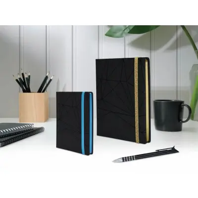 Корица на „Тефтер-бележник S-COOL Lastva Black A6, без дати, редове, с ластик"