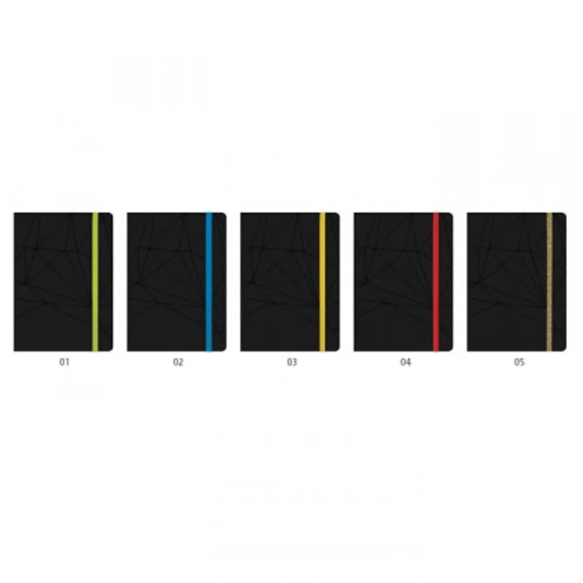 Тефтер-бележник S-COOL Lastva Black A6, без дати, редове, с ластик — снимка 2