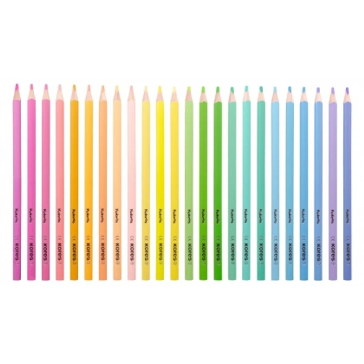 Комплект цветни моливи KORES Kolores Pastel 24 цвята, снимка 2
