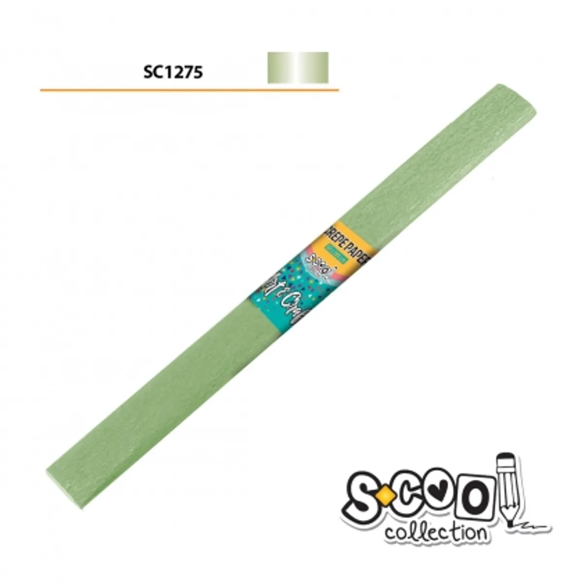 Креп хартия S-COOL ПЕРЛА ЗЕЛЕН, 50 х 200 cm