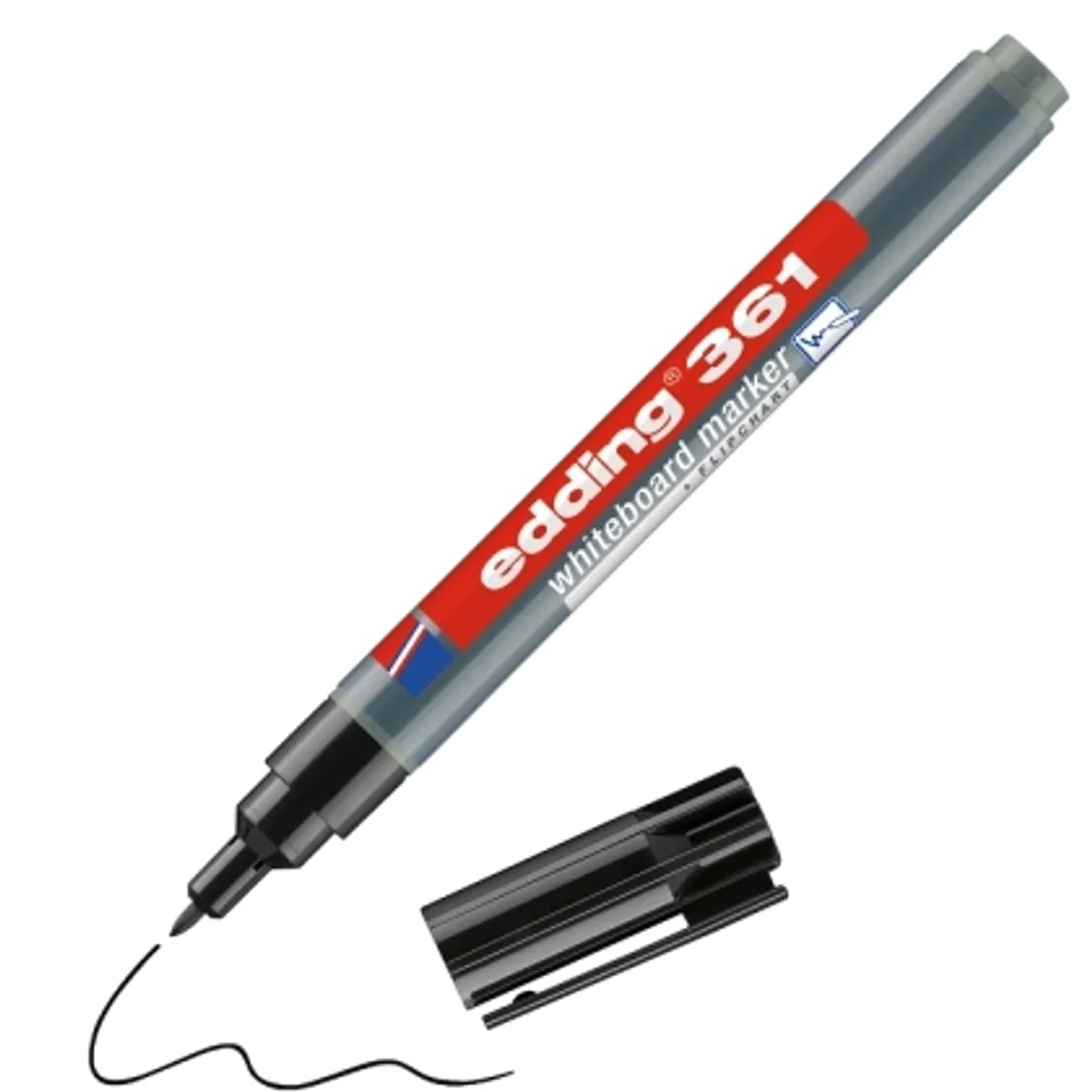 Маркер edding® 361 за бяла дъска, 4 цвята комплект — снимка 2