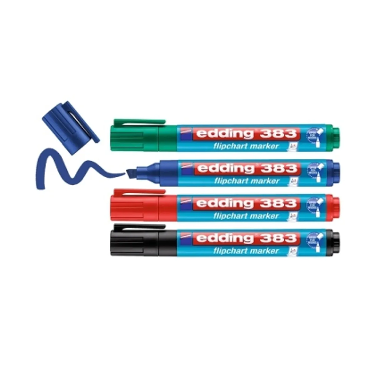 Комплект маркери edding® 383 за флипчарт 4 цвята, 1-5mm — снимка 2