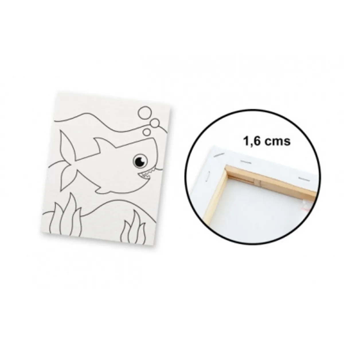 Платно за рисуване MP Artix с рамка АКУЛА, 280 g/m², 20х25 см., снимка 2