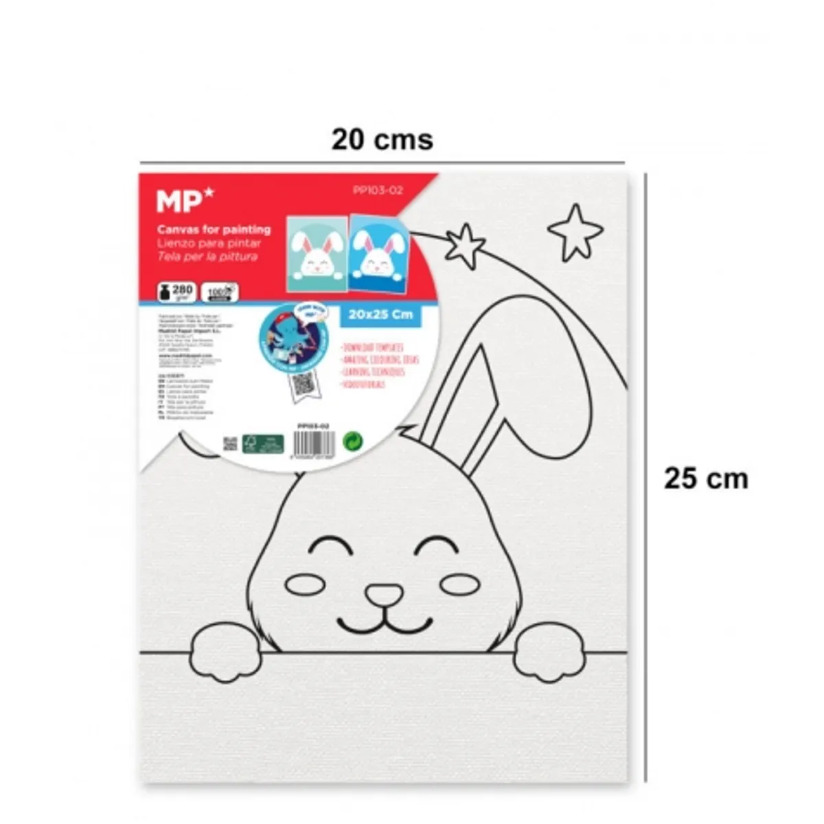 Платно за рисуване MP Artix с рамка ЗАЕК, 280 g/m², 20х25 см., снимка 1