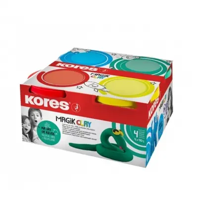 Корица на „Моделин KORES Magic Clay 4 цвята x 40 гр.“