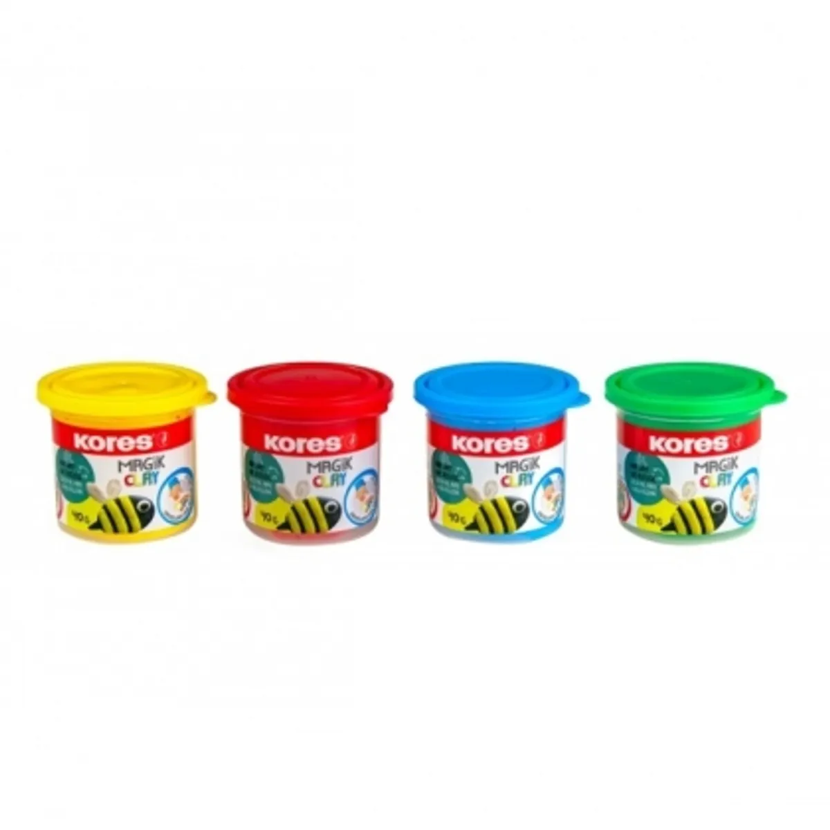 Моделин KORES Magic Clay 4 цвята x 40 гр., снимка 2