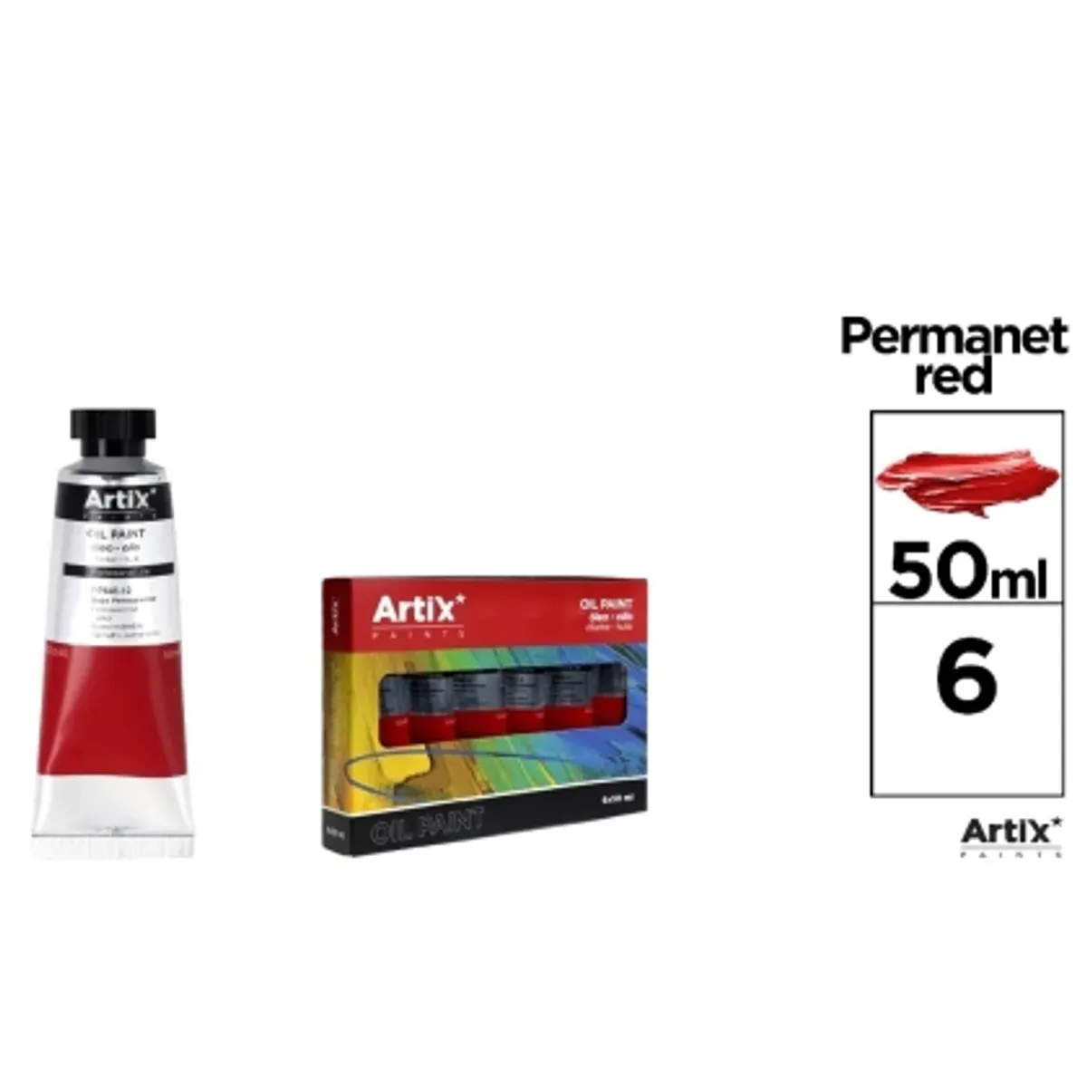 Маслена боя MP Artix 50 ml, ТЪМНО ЧЕРВЕН, снимка 2