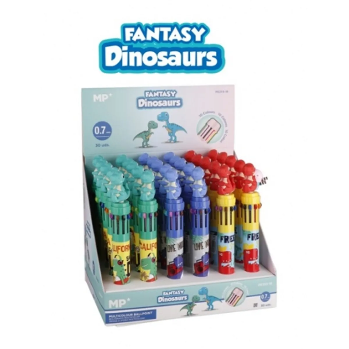 Автоматична химикалка MP FANTASY DINO2, 10 цвята, 0.7 mm - PE253-16, снимка 1