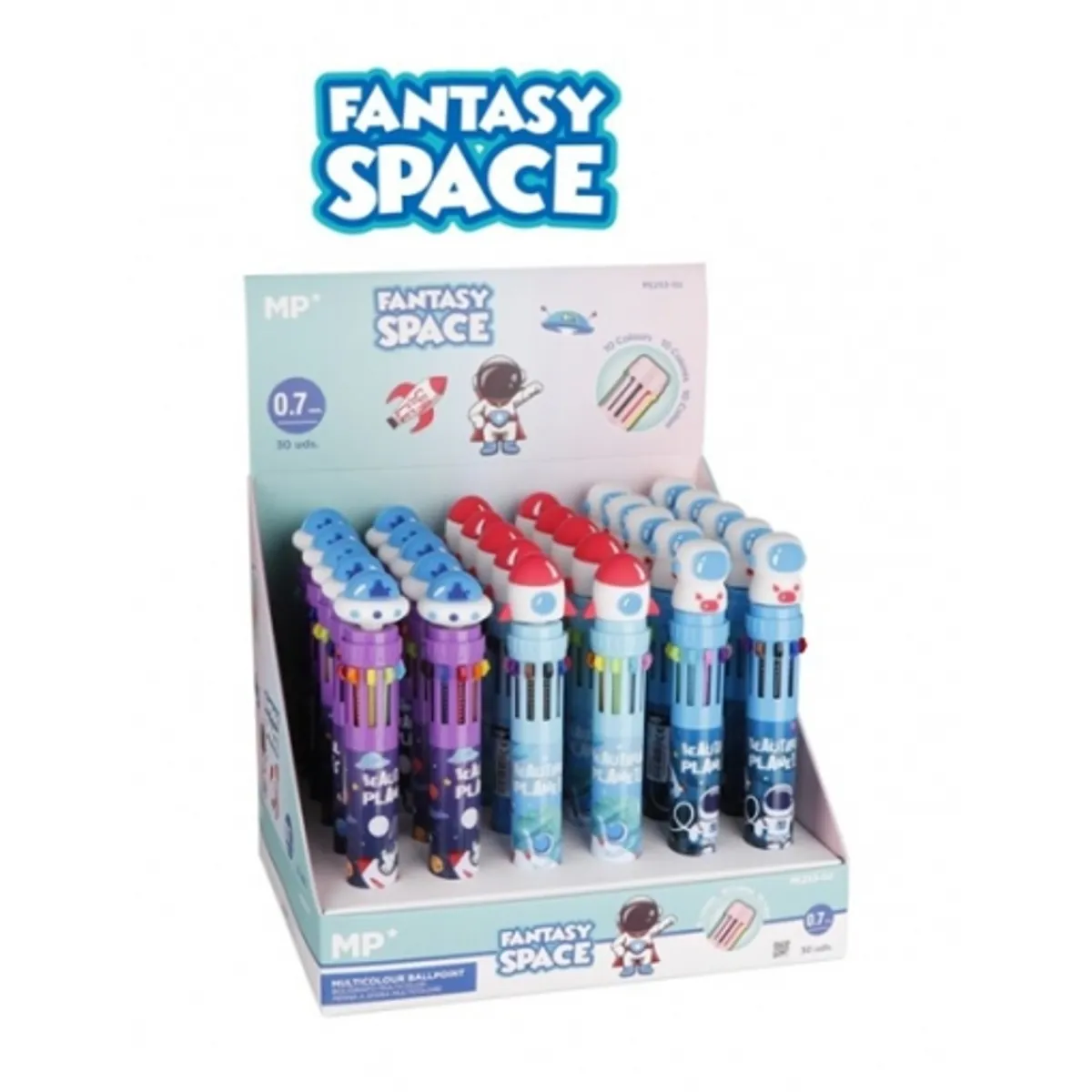 Автоматична химикалка MP FANTASY SPACE, 10 цвята, 0.7 mm - PE253-02, снимка 1