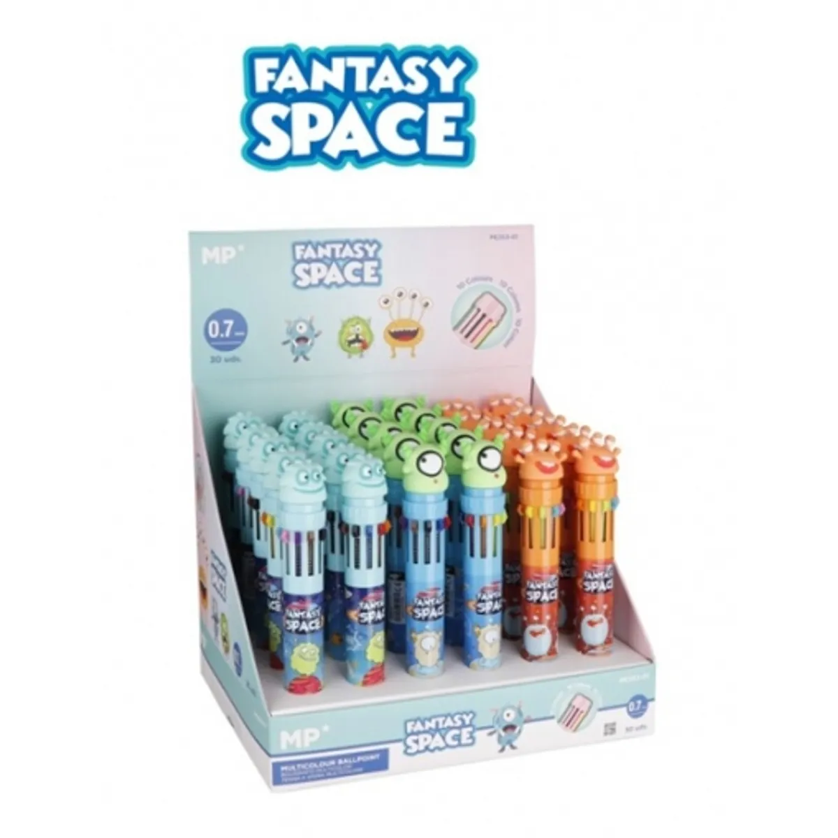 Автоматична химикалка MP FANTASY SPACE, 10 цвята, 0.7 mm - PE253-01, снимка 1
