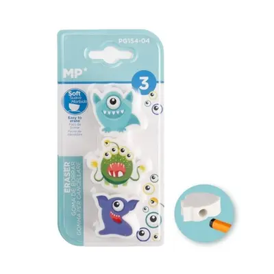 Корица на „Гумички MP CREATIVE Monsters, 3 броя в блистер“