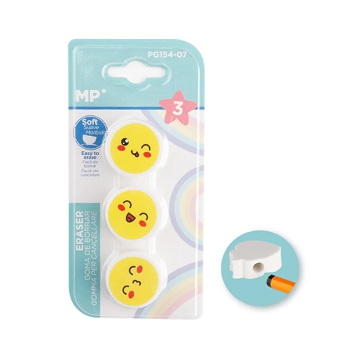 Гумички MP CREATIVE Smile, 3 броя в блистер