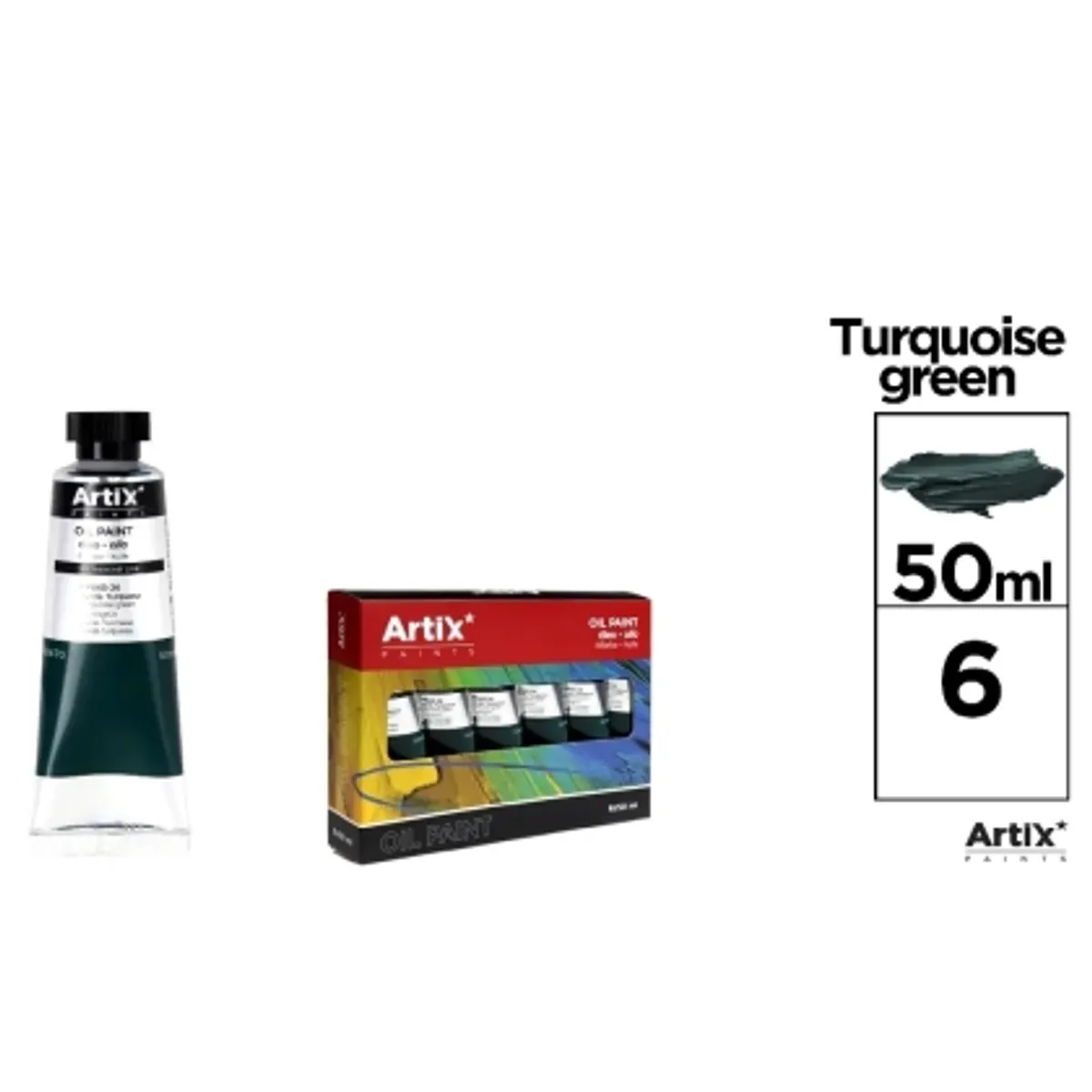 Маслена боя MP Artix 50 ml, ТЮРКОАЗ ЗЕЛЕН, снимка 2