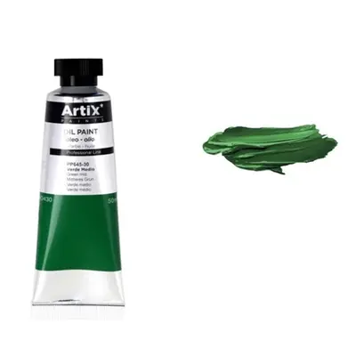 Корица на „Маслена боя MP Artix 50 ml, МИДИУМ ЗЕЛЕН“