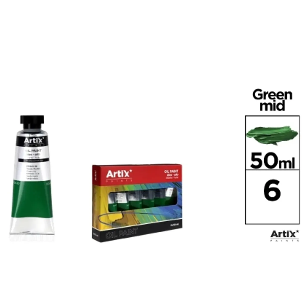 Маслена боя MP Artix 50 ml, МИДИУМ ЗЕЛЕН, снимка 2