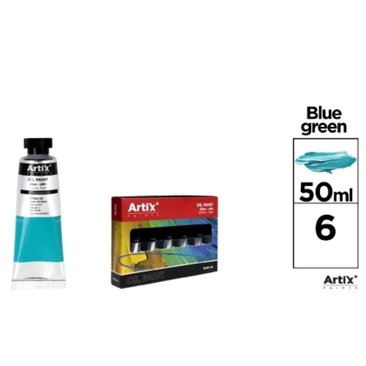 Маслена боя MP Artix 50 ml, ЗЕЛЕНО СИН, снимка 2