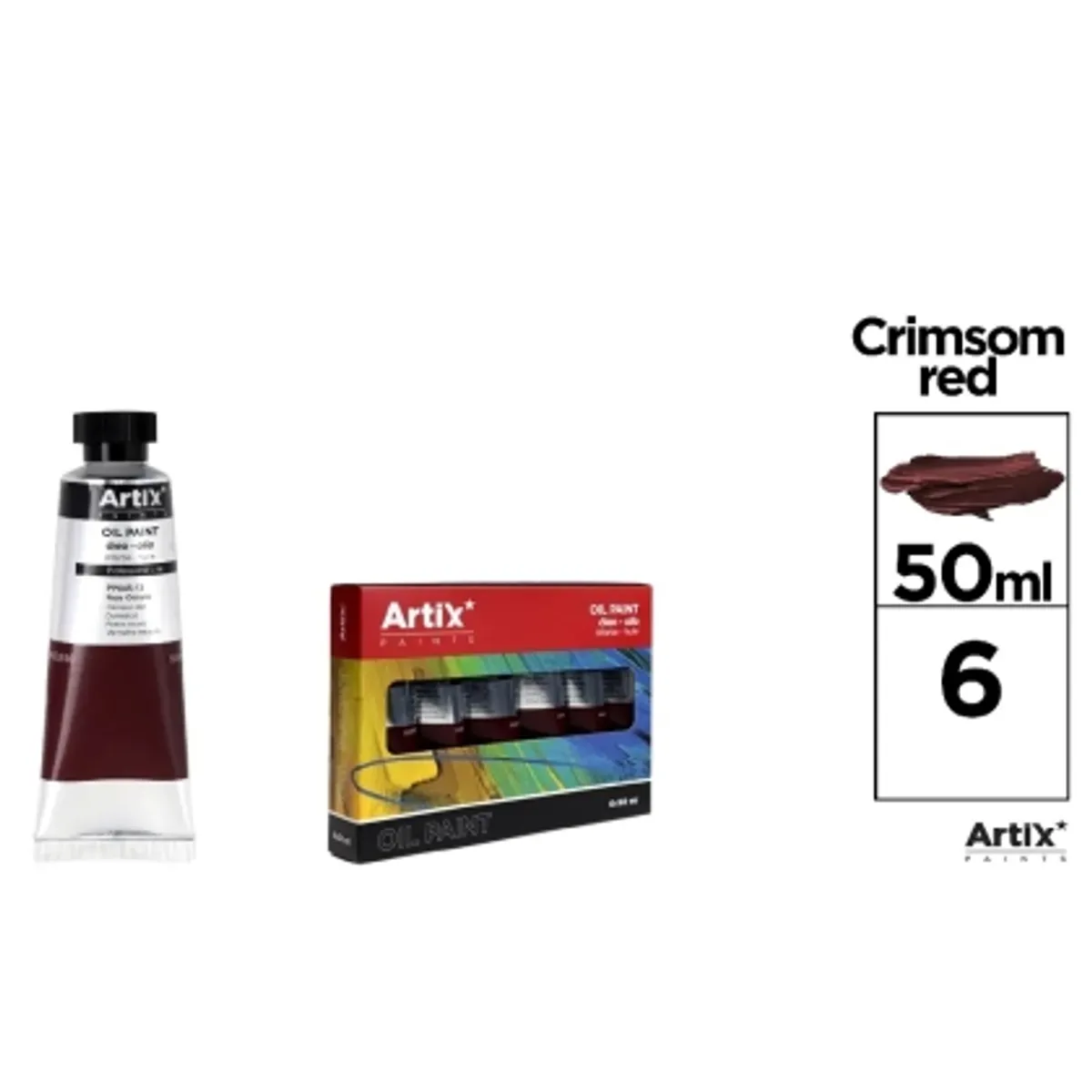 Маслена боя MP Artix 50 ml, CRIMSON, снимка 2