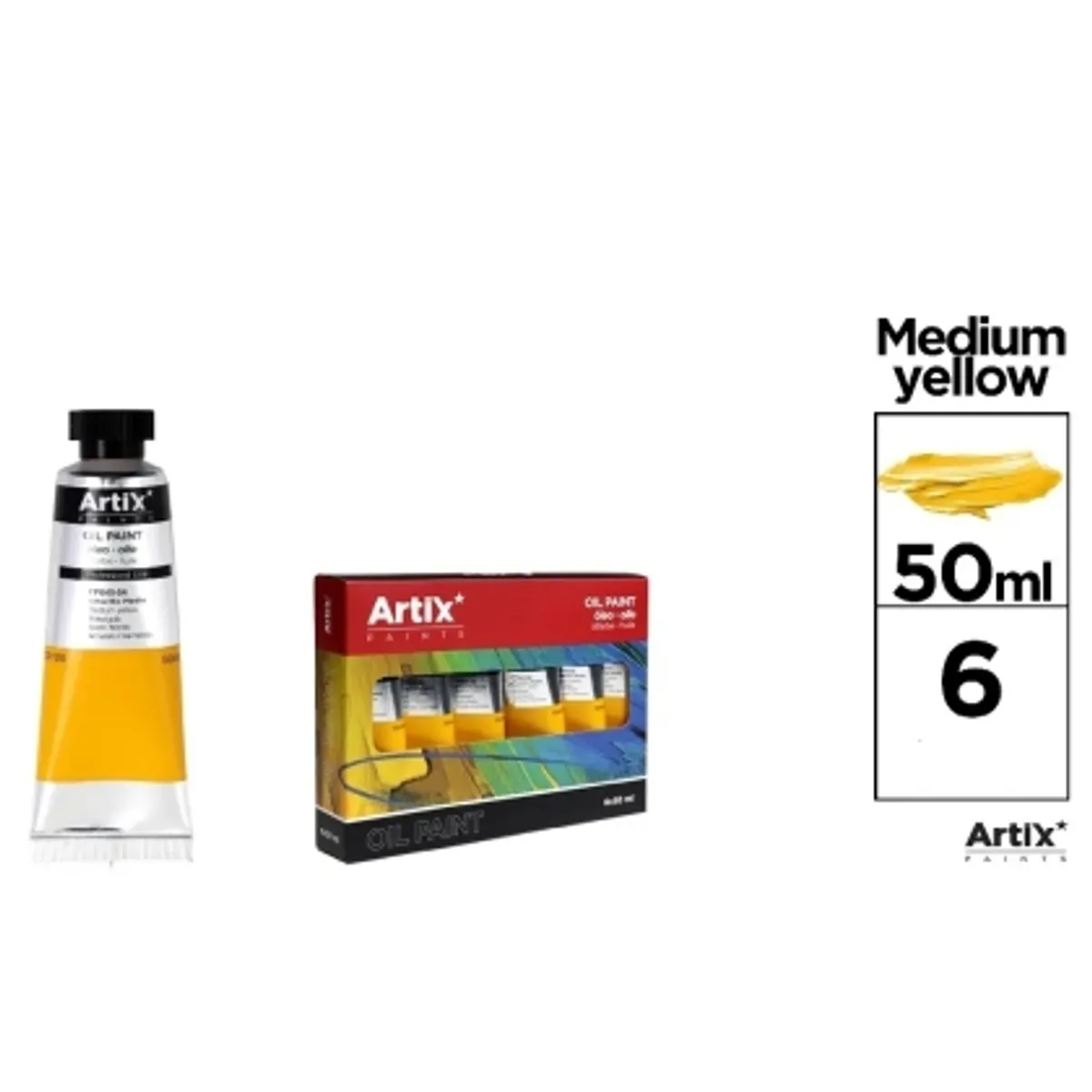 Маслена боя MP Artix 50 ml, MЕДИУМ ЖЪЛТО, снимка 2