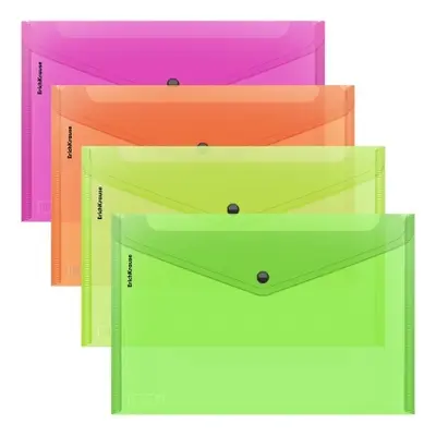 Корица на „Папка с копче ErichKrause® Glossy Neon А4, полупрозрачна"