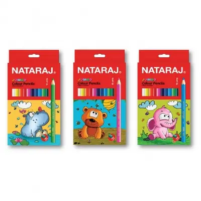 Корица на „Цветни моливи Nataraj JUMBO 12 цвята“