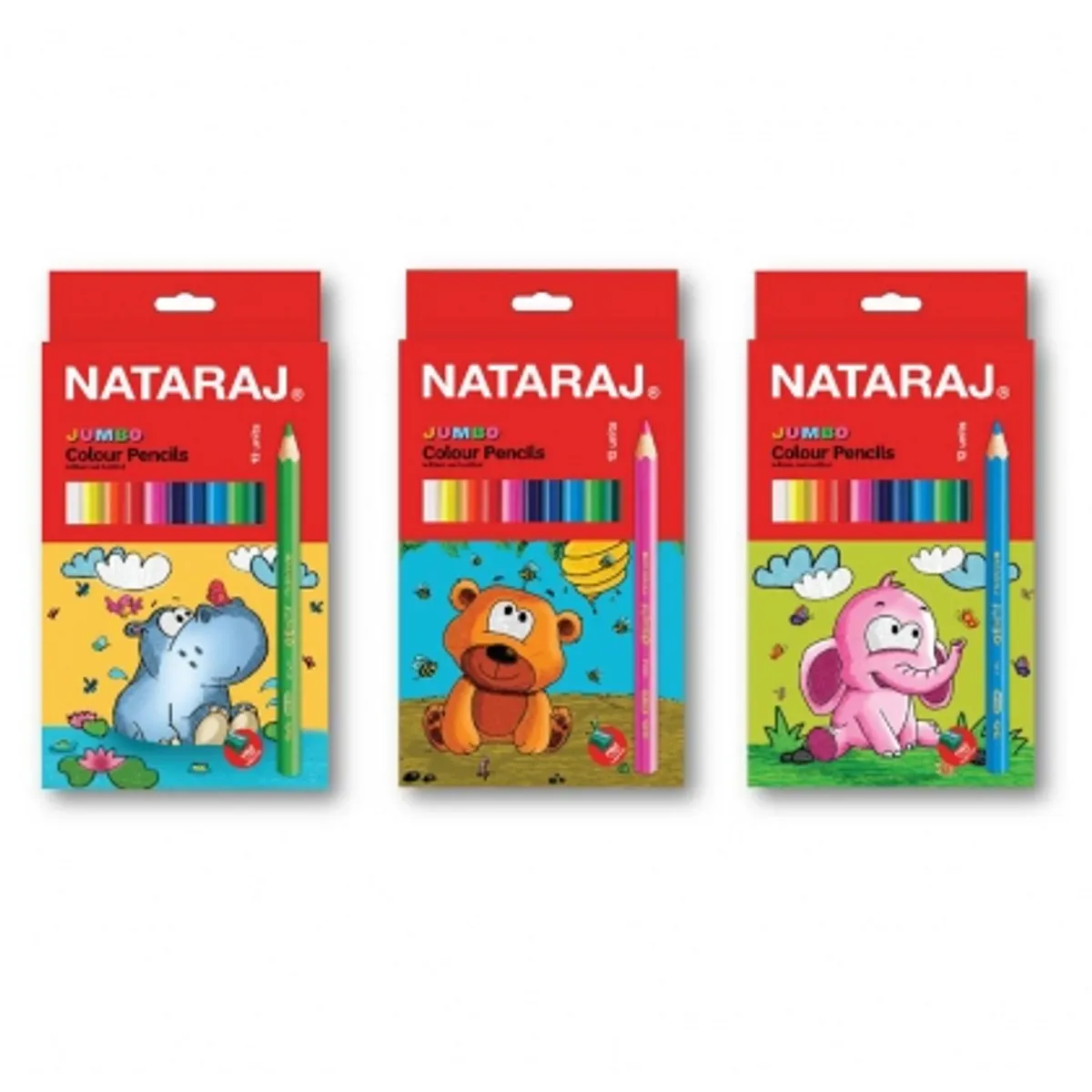 Цветни моливи Nataraj JUMBO 12 цвята