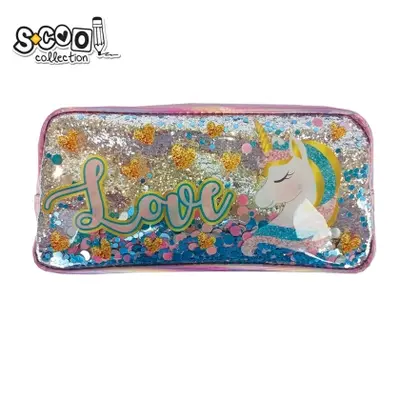 Корица на „Несесер S-COOL с цип, PVC брокат UNICORN"