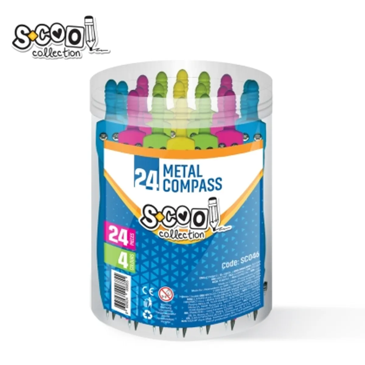 Метален пергел S-COOL в PVC тубус - 24 бр., снимка 2