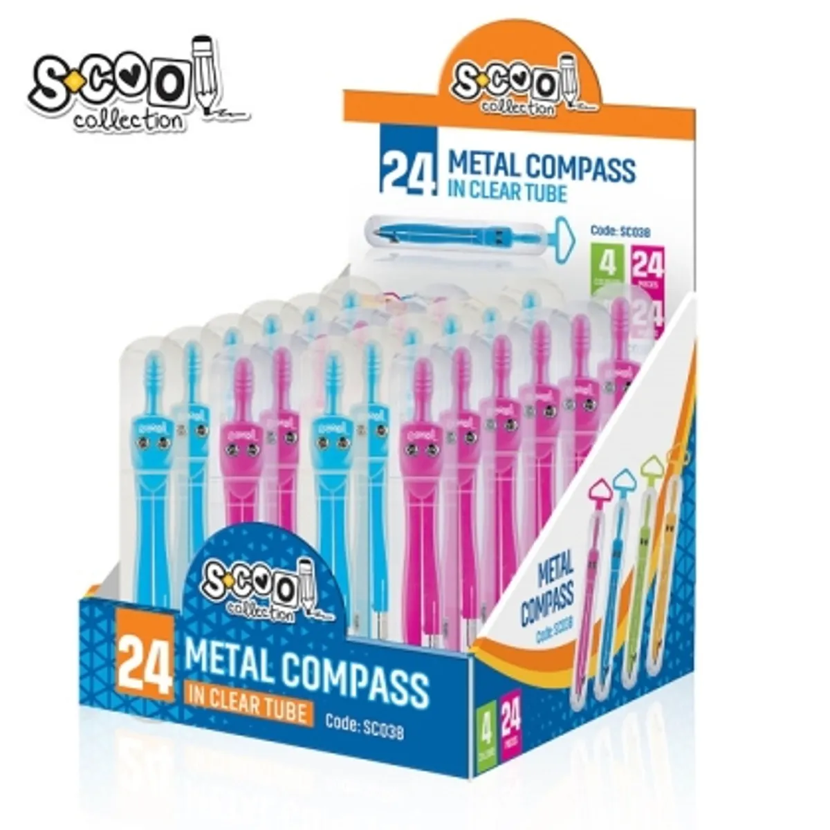 Метален пергел S-COOL в PVC калъф - 24 бр., снимка 1