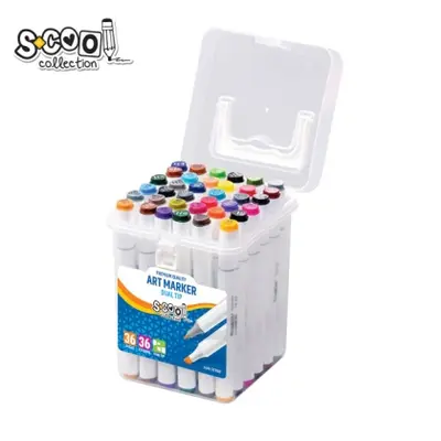 Корица на „Маркери S-COOL двувърхи, 6 mm - 3 mm, 36 цвята“