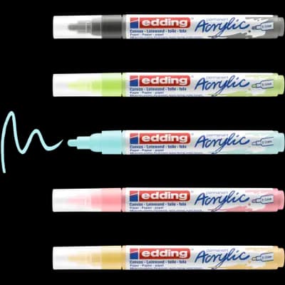 Корица на „Маркер edding® 5100 Акрилен BROAD MEDIUM PASTEL, комплект 5 цвята"
