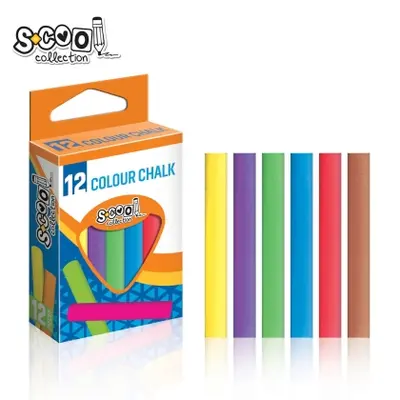Корица на „Цветни тебешири S-COOL 12 бр. опаковка“
