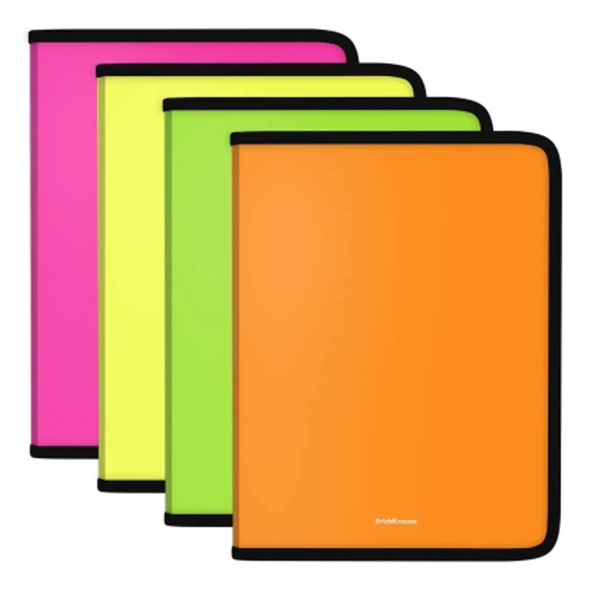 Папка с цип ErichKrause® Diagonal Neon A4