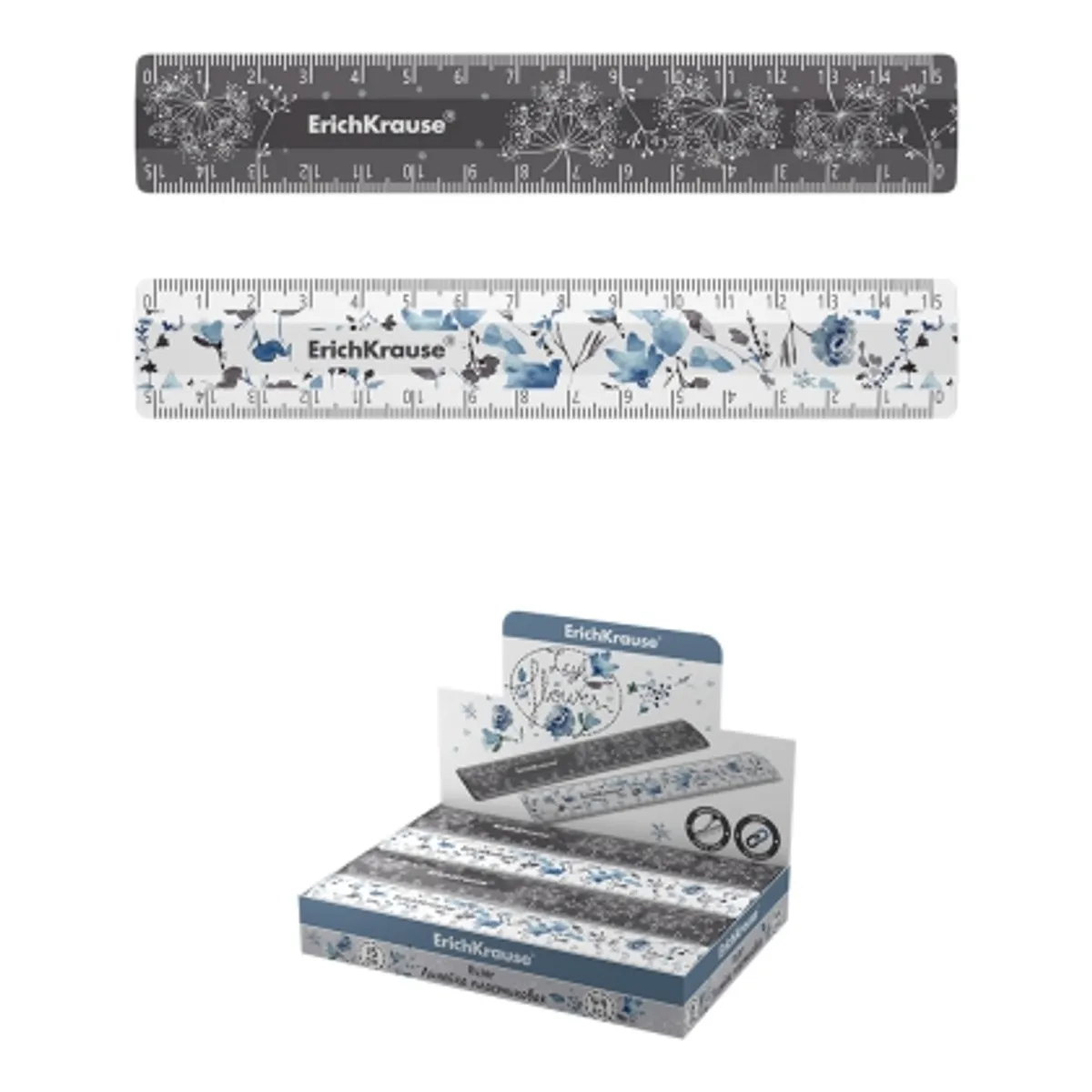 Пластмасова линия ErichKrause® Frozen Beauty, 15 см (в дисплей 44 бр.) — снимка 2